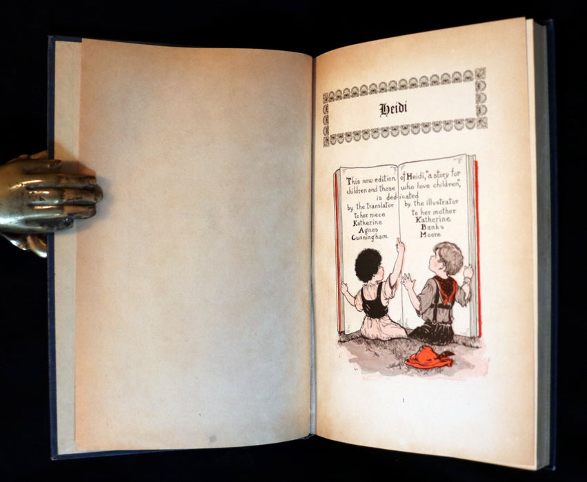 1924 Rare Book - HEIDI by Johanna Spyri. First Edition illustrated by Violet Moore Higgins.