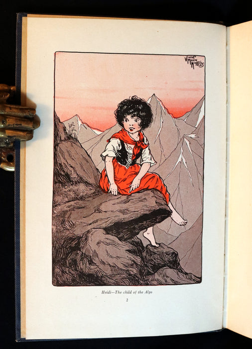 1924 Rare Book - HEIDI by Johanna Spyri. First Edition illustrated by Violet Moore Higgins.