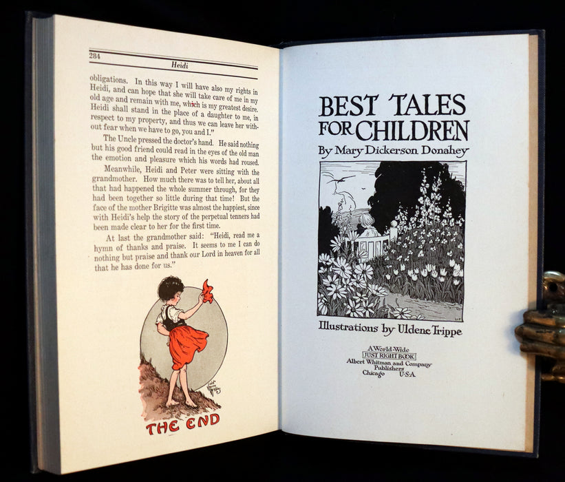 1924 Rare Book - HEIDI by Johanna Spyri. First Edition illustrated by Violet Moore Higgins.