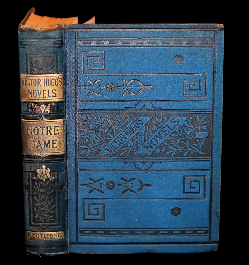 1890 Rare Victorian Gothic Book - Notre-Dame or The Bellringer of Paris by Victor Hugo.