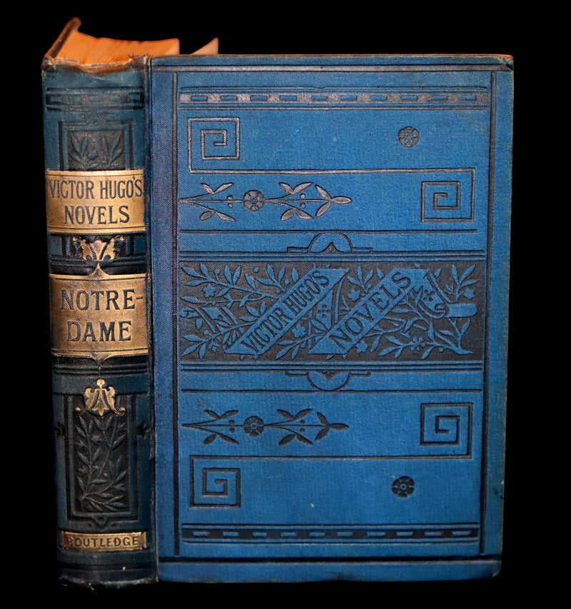 1890 Rare Victorian Gothic Book - Notre-Dame or The Bellringer of Paris by Victor Hugo.