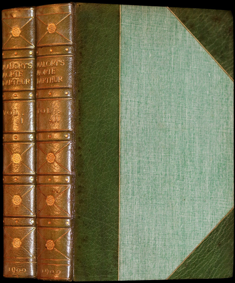 1900 Rare Book set bound for Hatchards - Le Morte Darthur, King Arthur and of His Noble Knights of the Round Table.