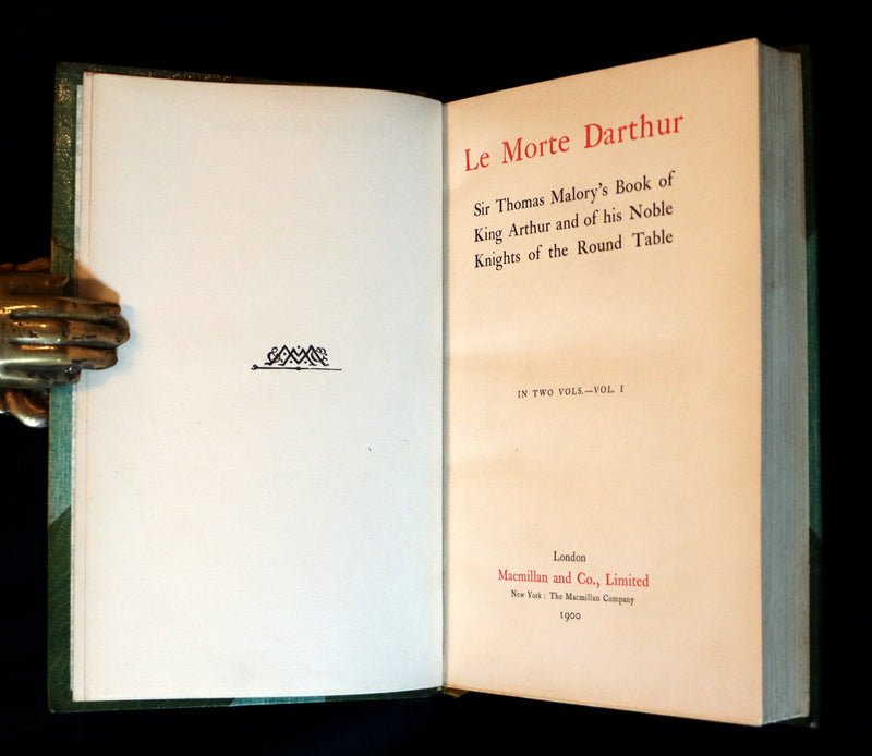 1900 Rare Book set bound for Hatchards - Le Morte Darthur, King Arthur and of His Noble Knights of the Round Table.