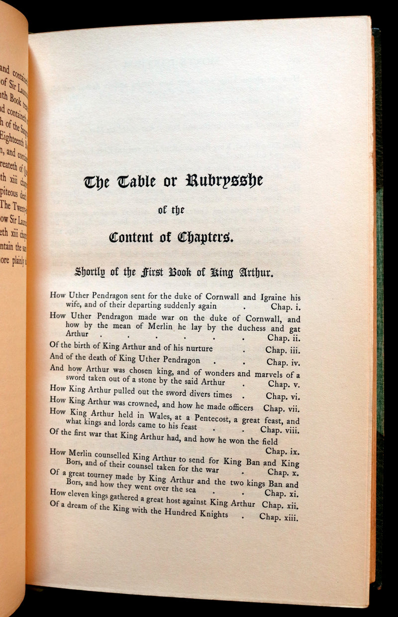 1900 Rare Book set bound for Hatchards - Le Morte Darthur, King Arthur and of His Noble Knights of the Round Table.