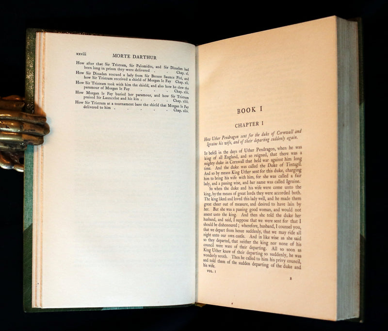 1900 Rare Book set bound for Hatchards - Le Morte Darthur, King Arthur and of His Noble Knights of the Round Table.