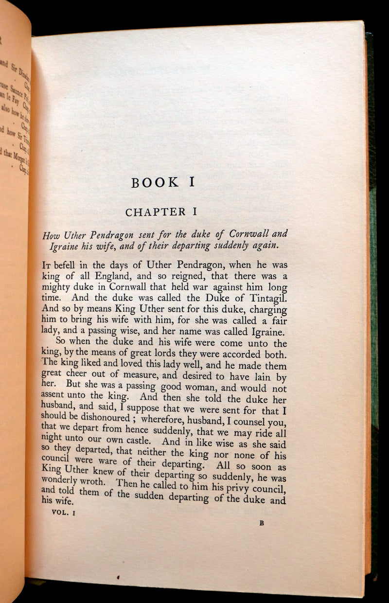 1900 Rare Book set bound for Hatchards - Le Morte Darthur, King Arthur and of His Noble Knights of the Round Table.
