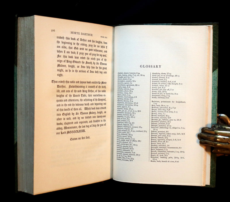 1900 Rare Book set bound for Hatchards - Le Morte Darthur, King Arthur and of His Noble Knights of the Round Table.