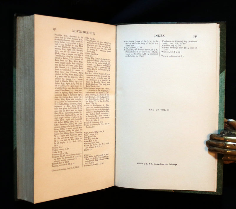 1900 Rare Book set bound for Hatchards - Le Morte Darthur, King Arthur and of His Noble Knights of the Round Table.