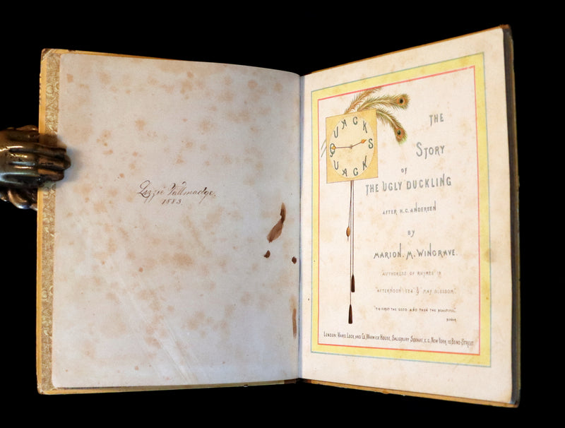 1883 First Edition illustrated by Marion M. Wingrave - QUACKS The Ugly Duckling From Andersen's Fairy Tales.