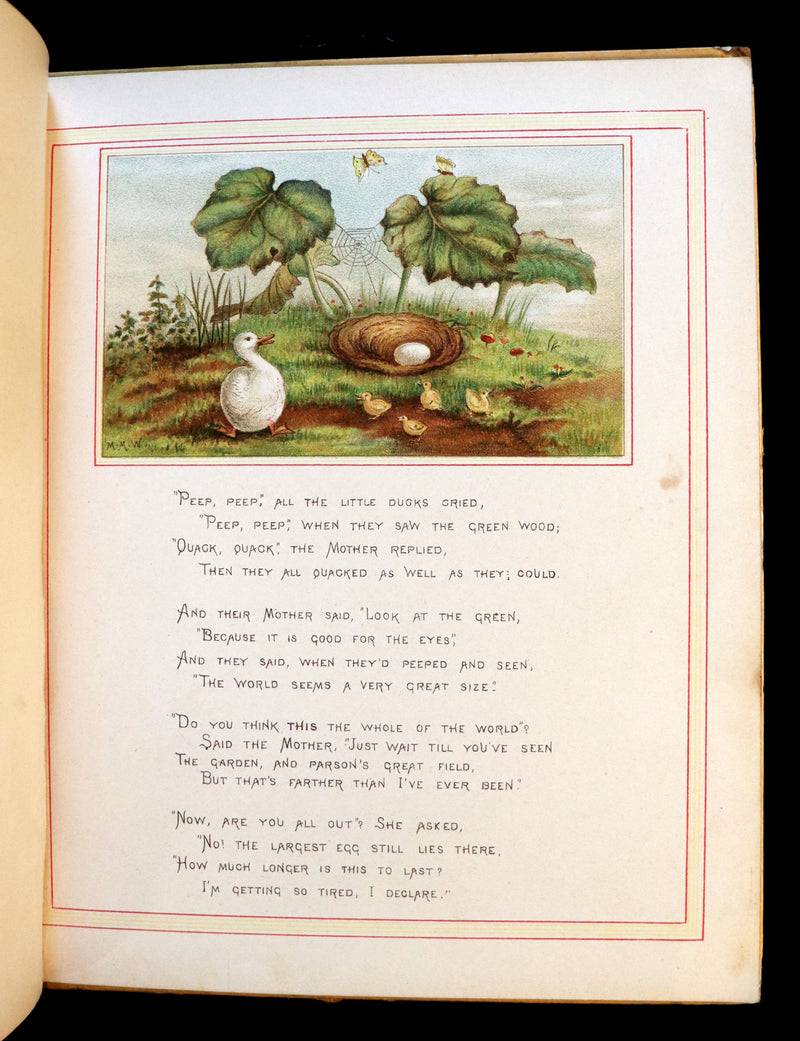 1883 First Edition illustrated by Marion M. Wingrave - QUACKS The Ugly Duckling From Andersen's Fairy Tales.
