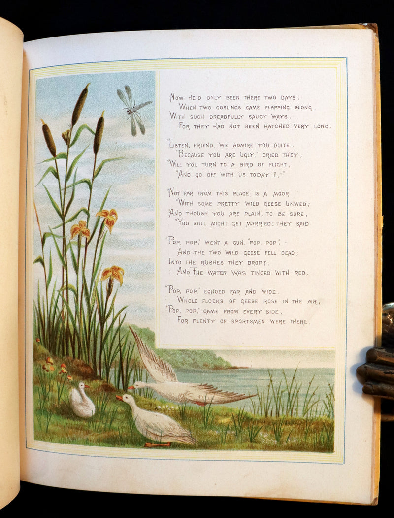 1883 First Edition illustrated by Marion M. Wingrave - QUACKS The Ugly Duckling From Andersen's Fairy Tales.