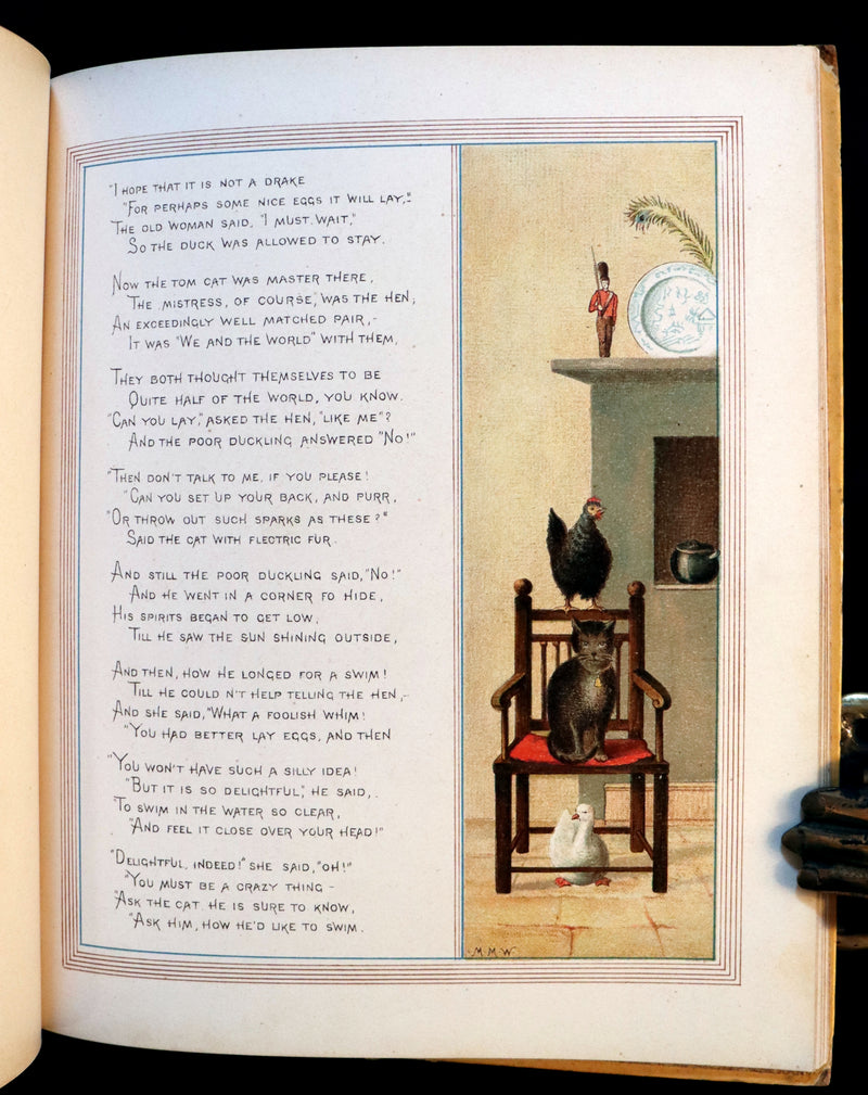1883 First Edition illustrated by Marion M. Wingrave - QUACKS The Ugly Duckling From Andersen's Fairy Tales.