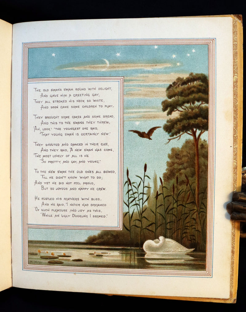 1883 First Edition illustrated by Marion M. Wingrave - QUACKS The Ugly Duckling From Andersen's Fairy Tales.