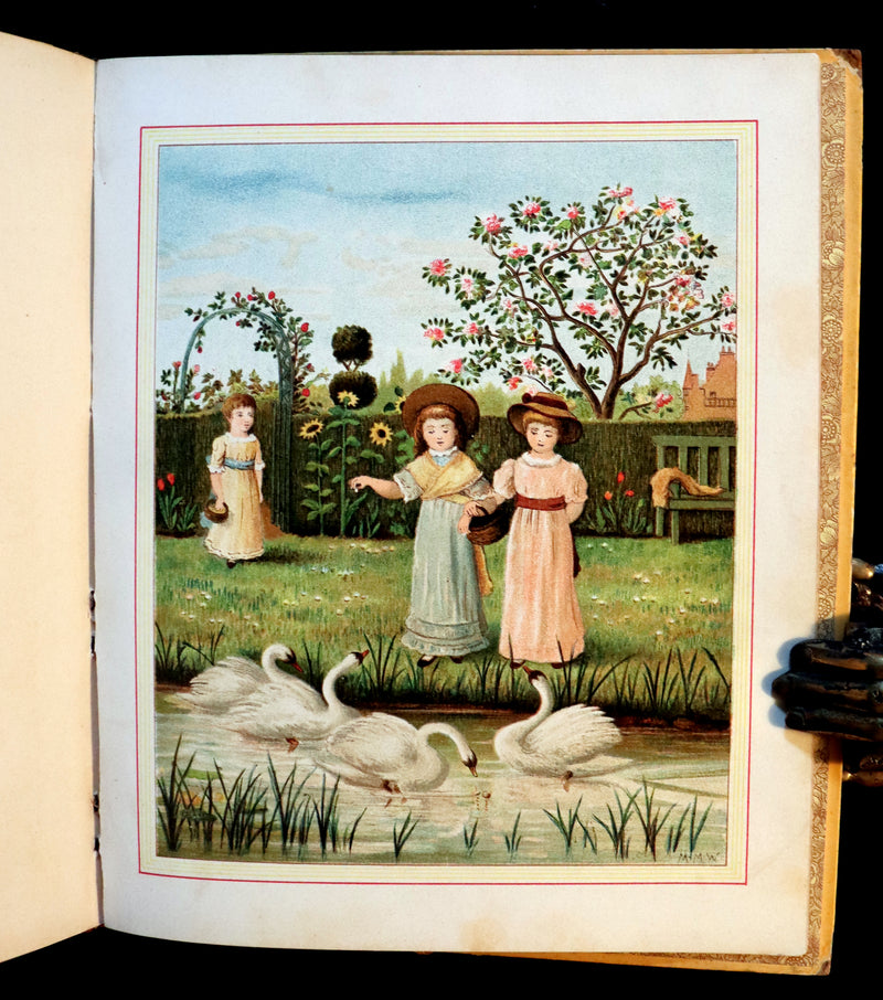 1883 First Edition illustrated by Marion M. Wingrave - QUACKS The Ugly Duckling From Andersen's Fairy Tales.