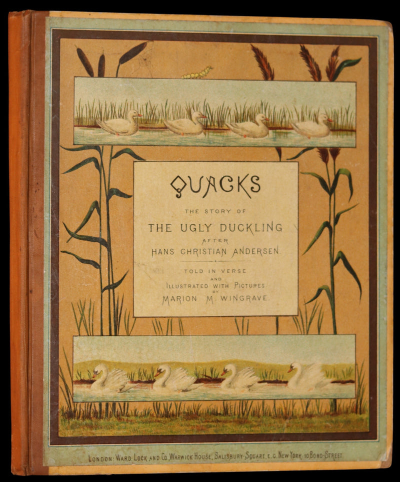 1883 First Edition illustrated by Marion M. Wingrave - QUACKS The Ugly Duckling From Andersen's Fairy Tales.