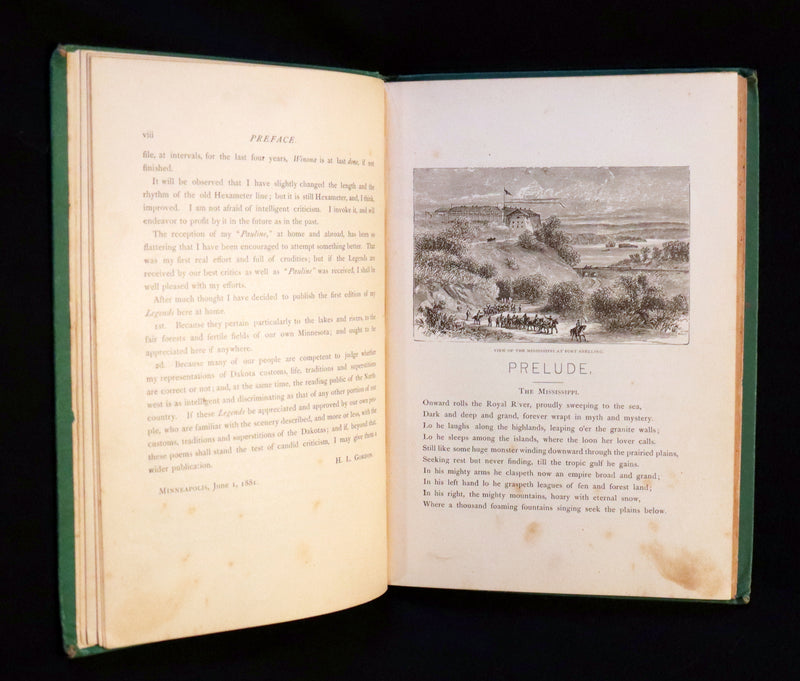 1881 Rare First Edition Book signed by the Author ~ LEGENDS OF THE NORTHWEST by Hanford Lennox Gordon.