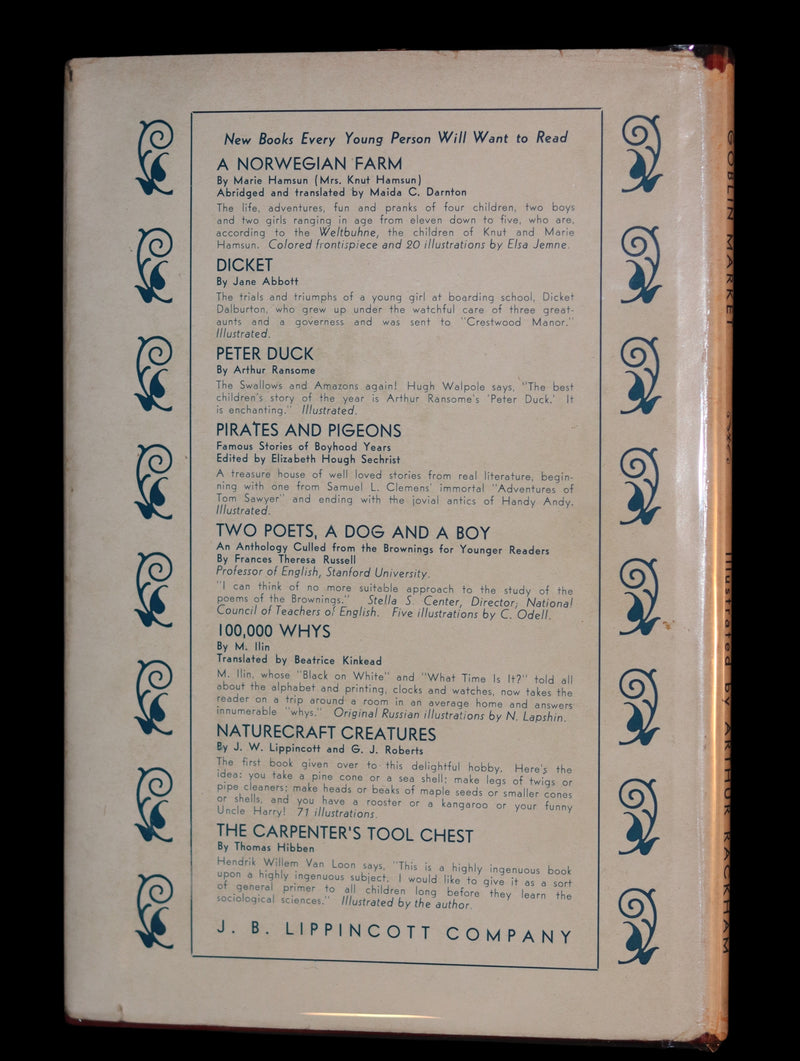 1933 Rare First US Edition - Goblin Market by Christina Rossetti illustrated by Arthur Rackham.