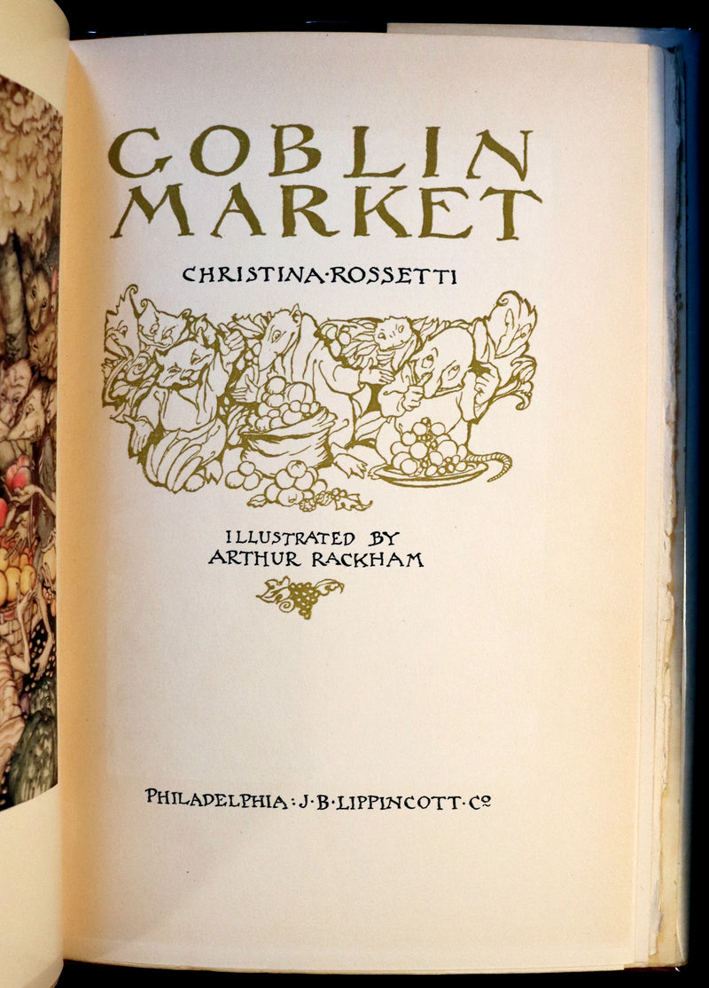 1933 Rare First US Edition - Goblin Market by Christina Rossetti illustrated by Arthur Rackham.