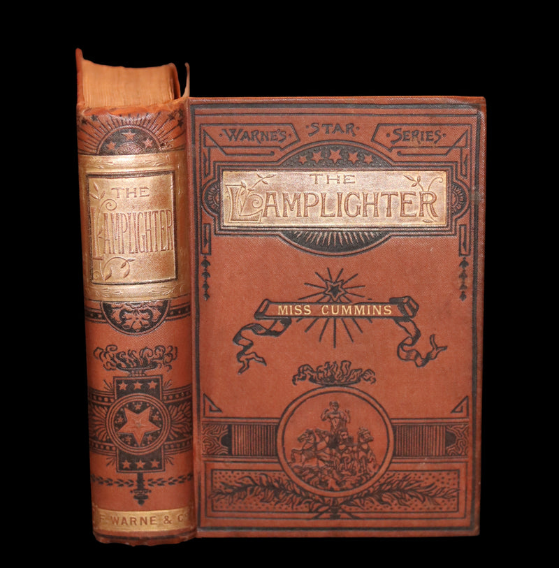 1890 Rare Victorian Book - The LAMPLIGHTER by Maria Susanna Cummins.