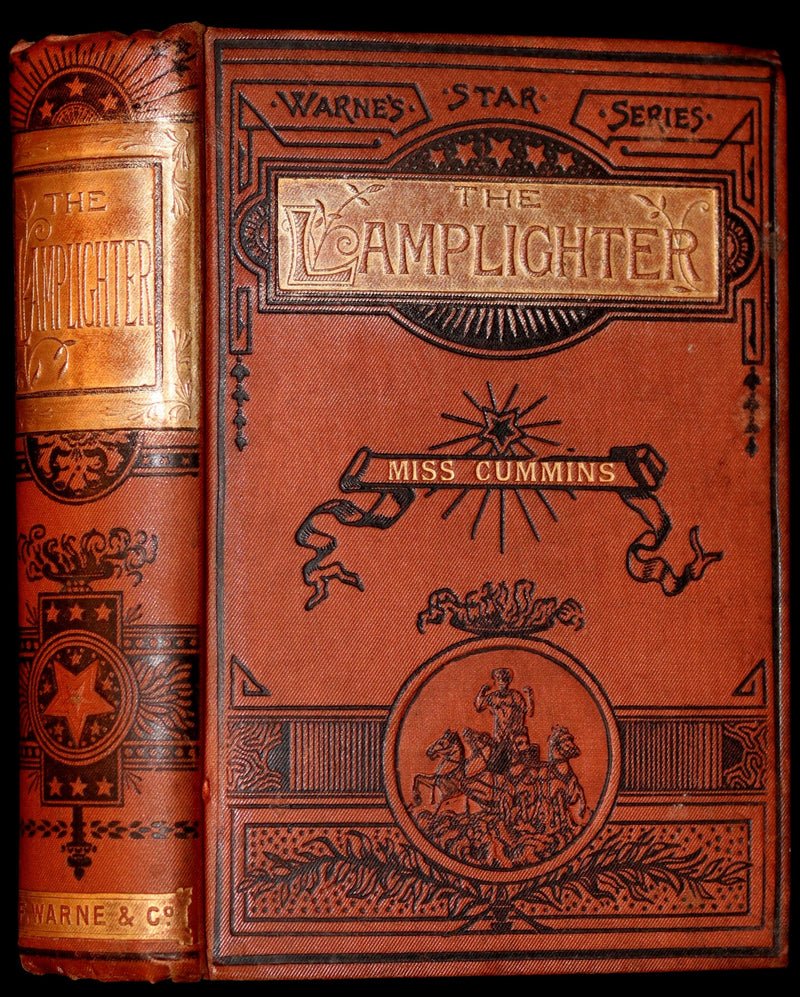 1890 Rare Victorian Book - The LAMPLIGHTER by Maria Susanna Cummins.