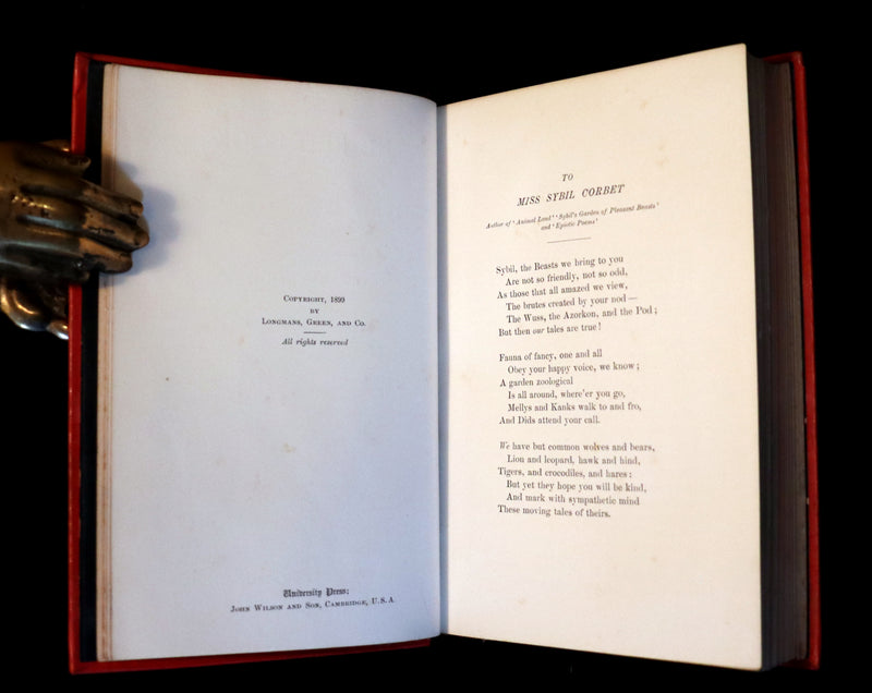 1899 First Edition - The RED BOOK of ANIMAL STORIES by Andrew Lang Illustrated by H.J. FORD.