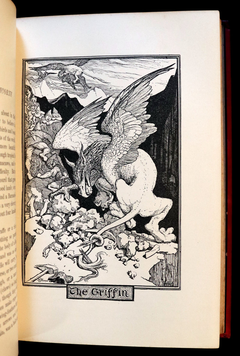 1899 First Edition - The RED BOOK of ANIMAL STORIES by Andrew Lang Illustrated by H.J. FORD.