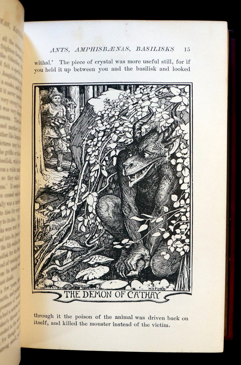 1899 First Edition - The RED BOOK of ANIMAL STORIES by Andrew Lang Illustrated by H.J. FORD.