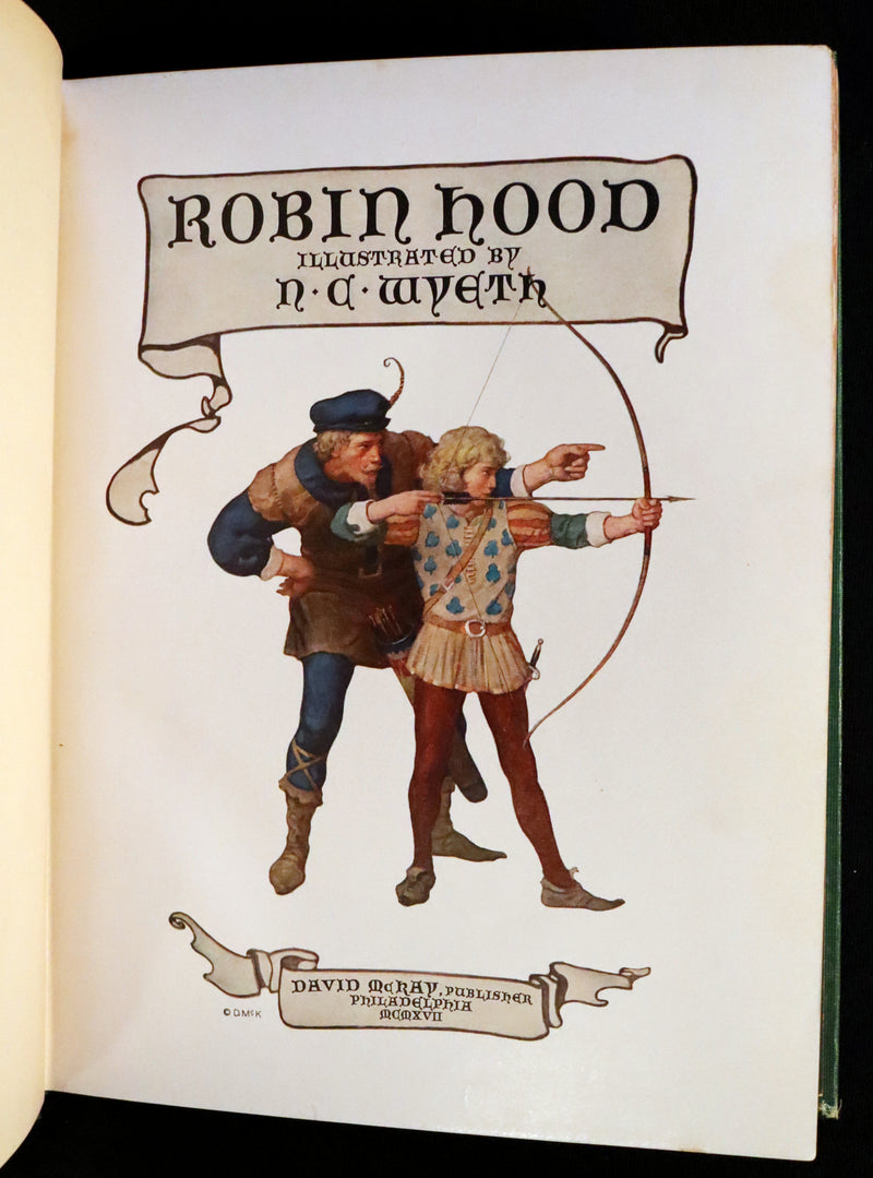 1917 Rare First Edition - ROBIN HOOD illustrated by N.C. Wyeth.