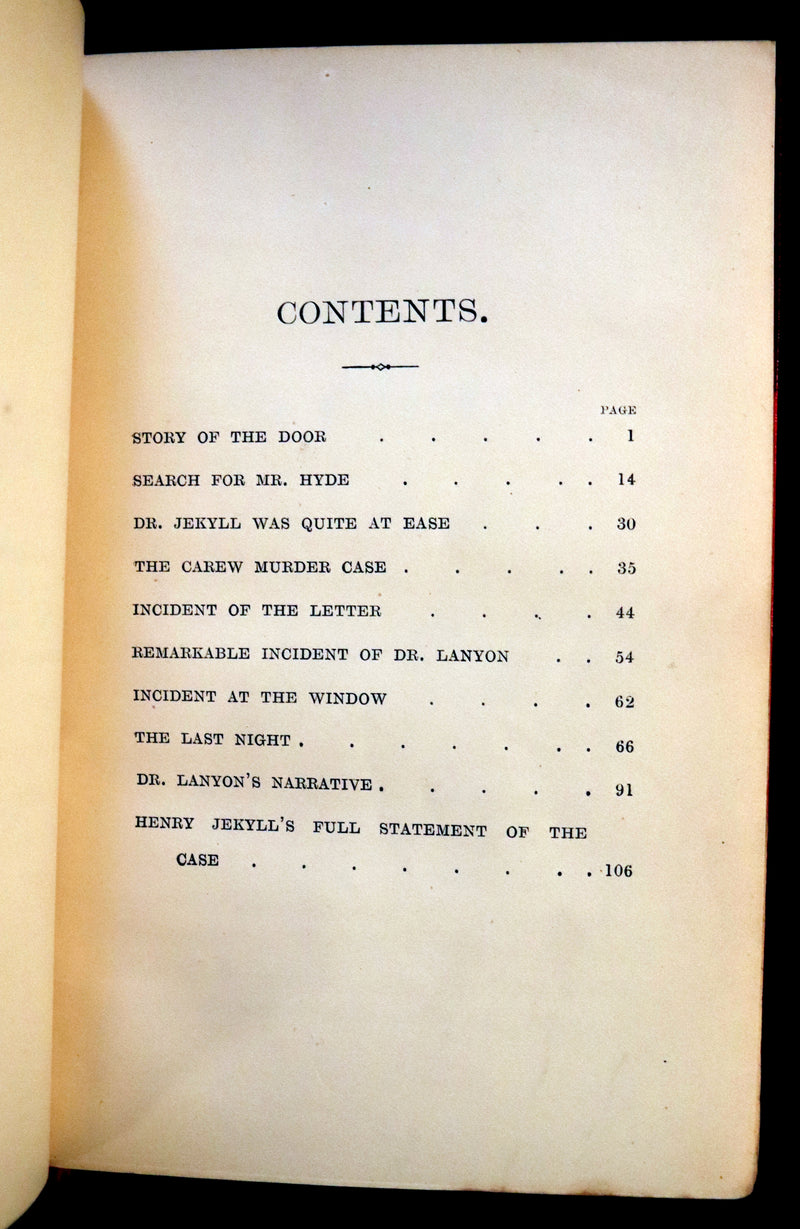 1886 Rare Book in Bickers & Son Binding - Dr Jekyll and Mr Hyde by Stevenson. Second Edition.