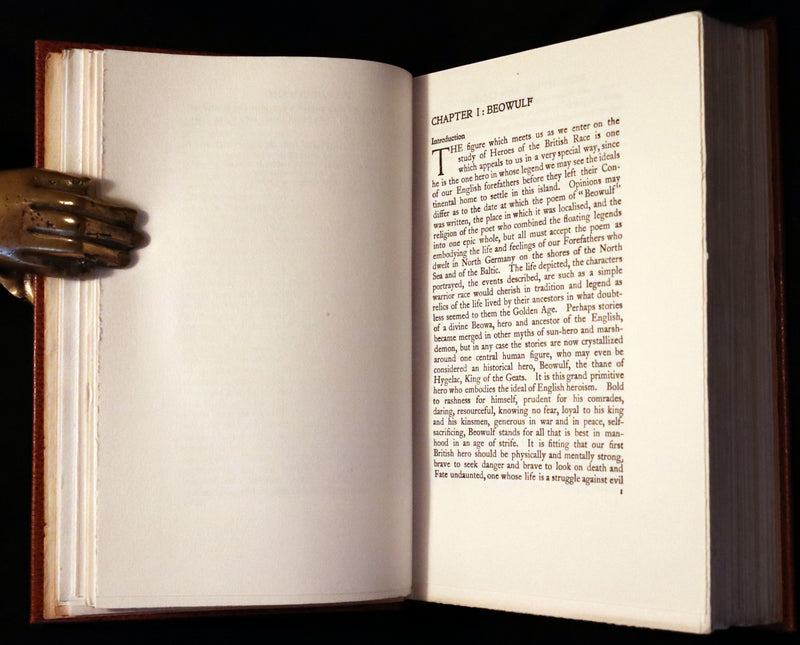 1924 Rare Book - Hero-Myths & Legends of the British Race by Maud Isabel Ebbutt. Illustrated.