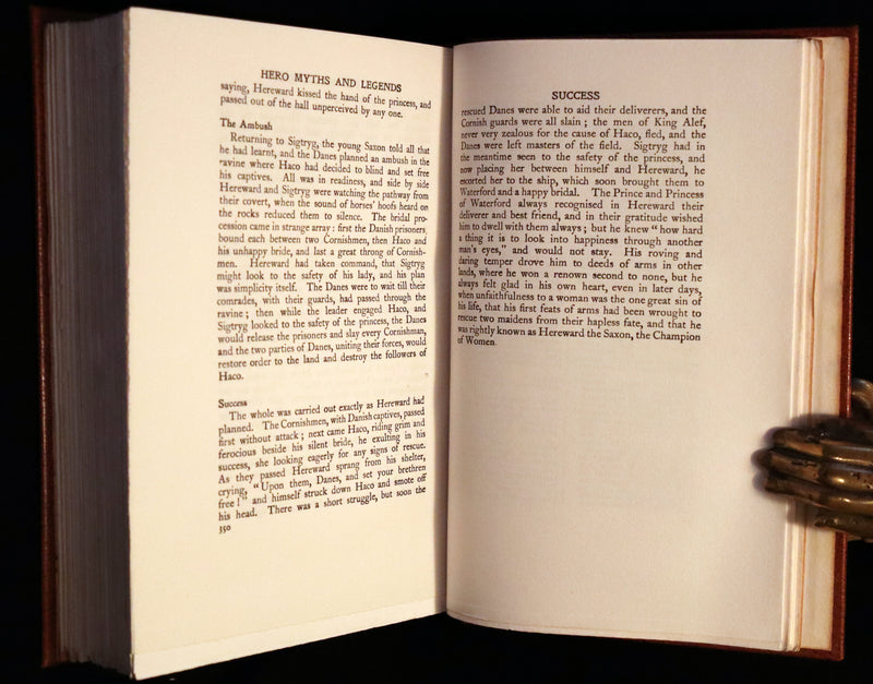 1924 Rare Book - Hero-Myths & Legends of the British Race by Maud Isabel Ebbutt. Illustrated.