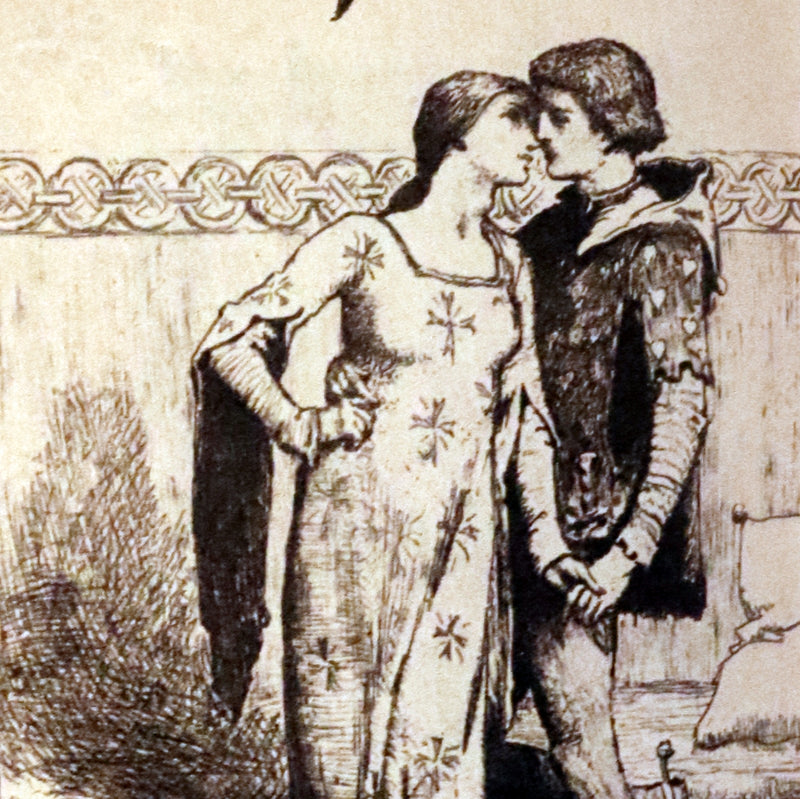 1913 Rare Limited Edition bound in Morocco - MEDIEVAL HISTORY of Aucassin & Nicolette. Knighthood and Chivalry.