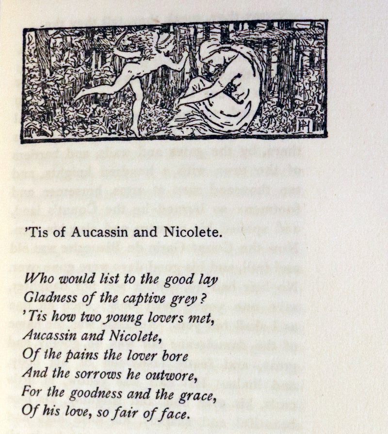 1913 Rare Limited Edition bound in Morocco - MEDIEVAL HISTORY of Aucassin & Nicolette. Knighthood and Chivalry.