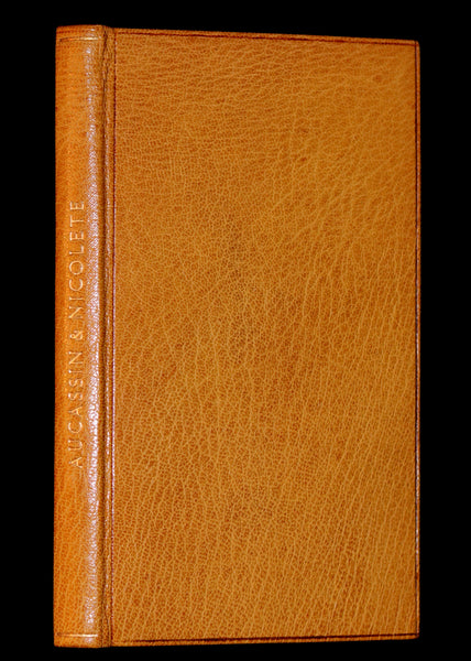 1913 Rare Limited Edition bound in Morocco - MEDIEVAL HISTORY of Aucassin & Nicolette. Knighthood and Chivalry.