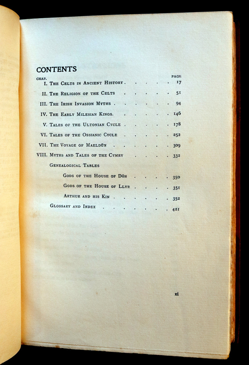 1911 First Edition bound by Morrell - Myths & Legends of the CELTIC Race by Thomas William Hazen Rolleston. Illustrated.