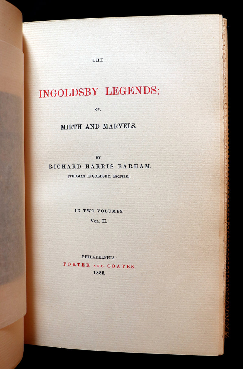1885 Limited Edition in a Beautiful Binding - INGOLDSBY LEGENDS Illustrated. Myths, Legends & Ghost Stories.