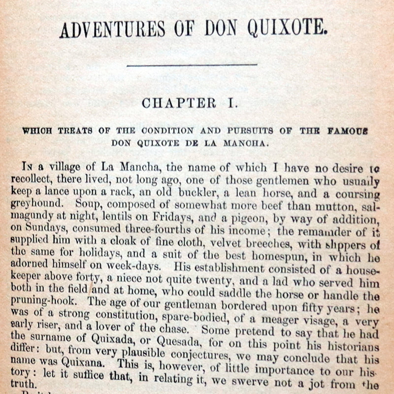 1890 Rare Victorian Edition~ Don Quixote De La Mancha by Cervantes. The Oxford Edition.