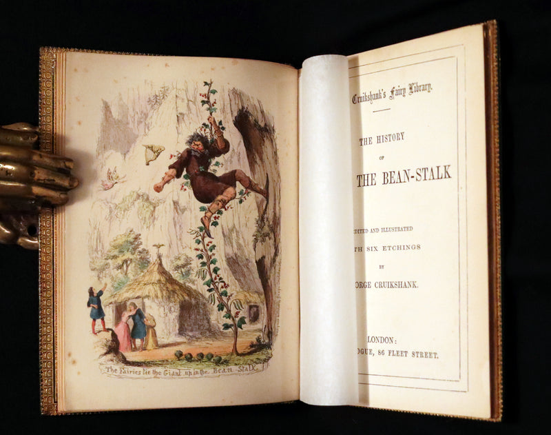 1854 Scarce First Edition bound by Riviere - The History of Jack & The Bean-Stalk. CRUIKSHANK'S FAIRY LIBRARY.