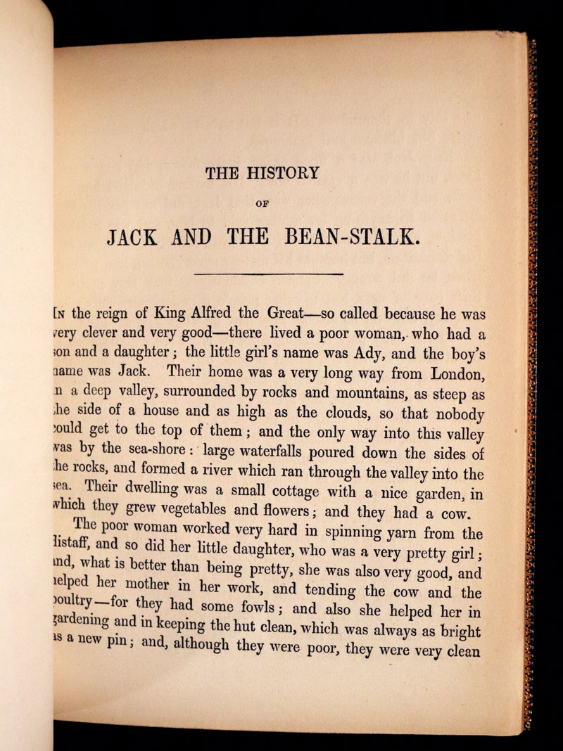 1854 Scarce First Edition bound by Riviere - The History of Jack & The Bean-Stalk. CRUIKSHANK'S FAIRY LIBRARY.