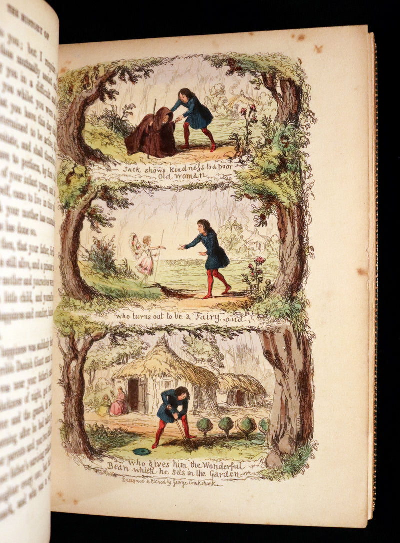 1854 Scarce First Edition bound by Riviere - The History of Jack & The Bean-Stalk. CRUIKSHANK'S FAIRY LIBRARY.