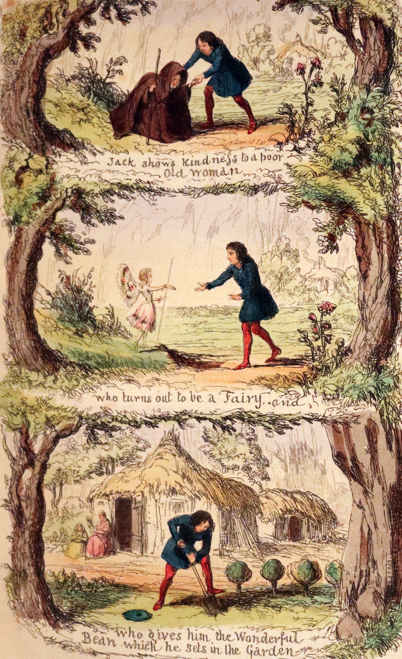 1854 Scarce First Edition bound by Riviere - The History of Jack & The Bean-Stalk. CRUIKSHANK'S FAIRY LIBRARY.