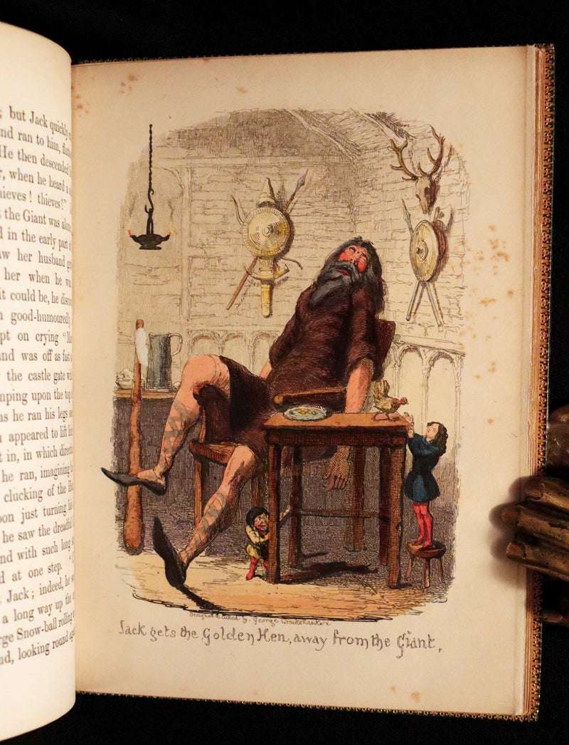 1854 Scarce First Edition bound by Riviere - The History of Jack & The Bean-Stalk. CRUIKSHANK'S FAIRY LIBRARY.