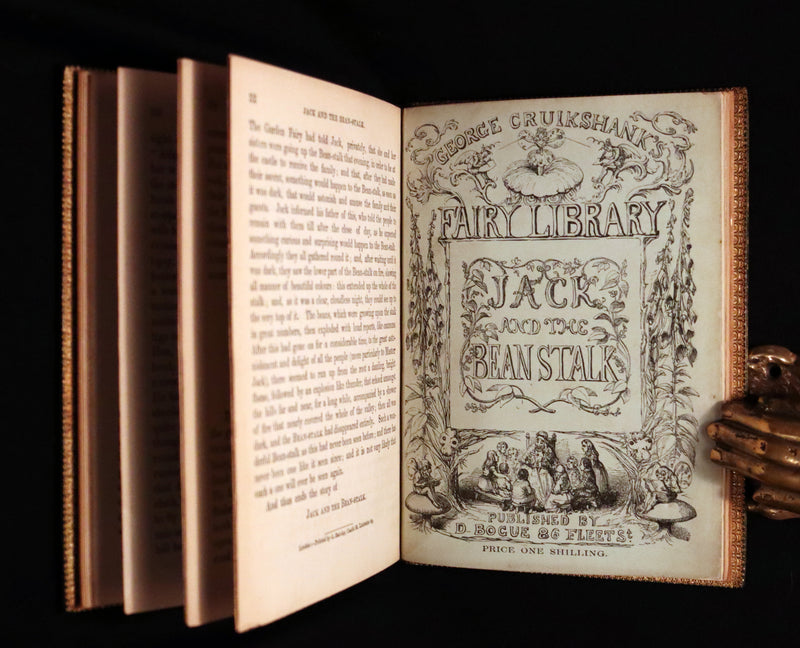 1854 Scarce First Edition bound by Riviere - The History of Jack & The Bean-Stalk. CRUIKSHANK'S FAIRY LIBRARY.