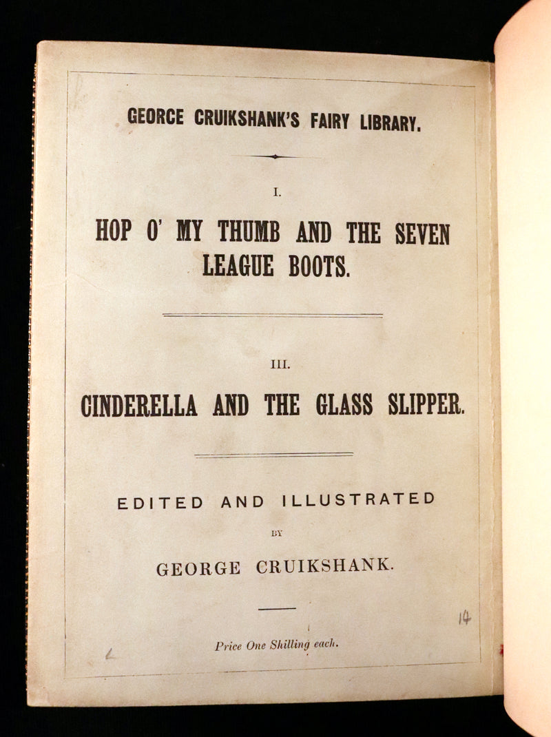 1854 Scarce First Edition bound by Riviere - The History of Jack & The Bean-Stalk. CRUIKSHANK'S FAIRY LIBRARY.