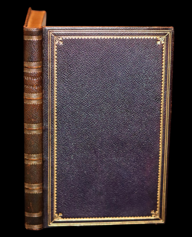 1858 Rare book bound by Riviere - The PRINCESS by Alfred Lord Tennyson.