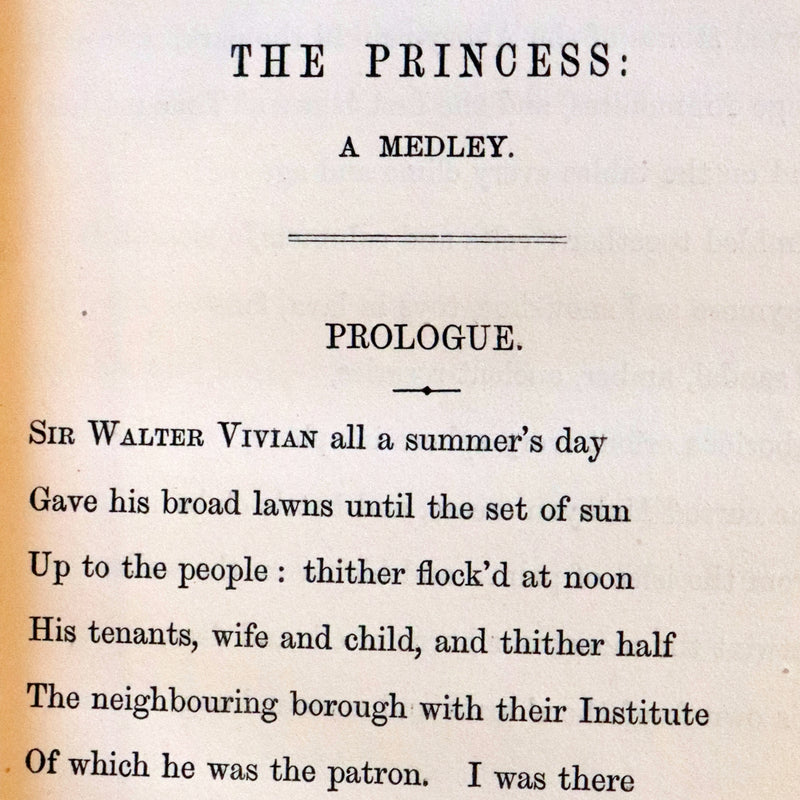 1858 Rare book bound by Riviere - The PRINCESS by Alfred Lord Tennyson.