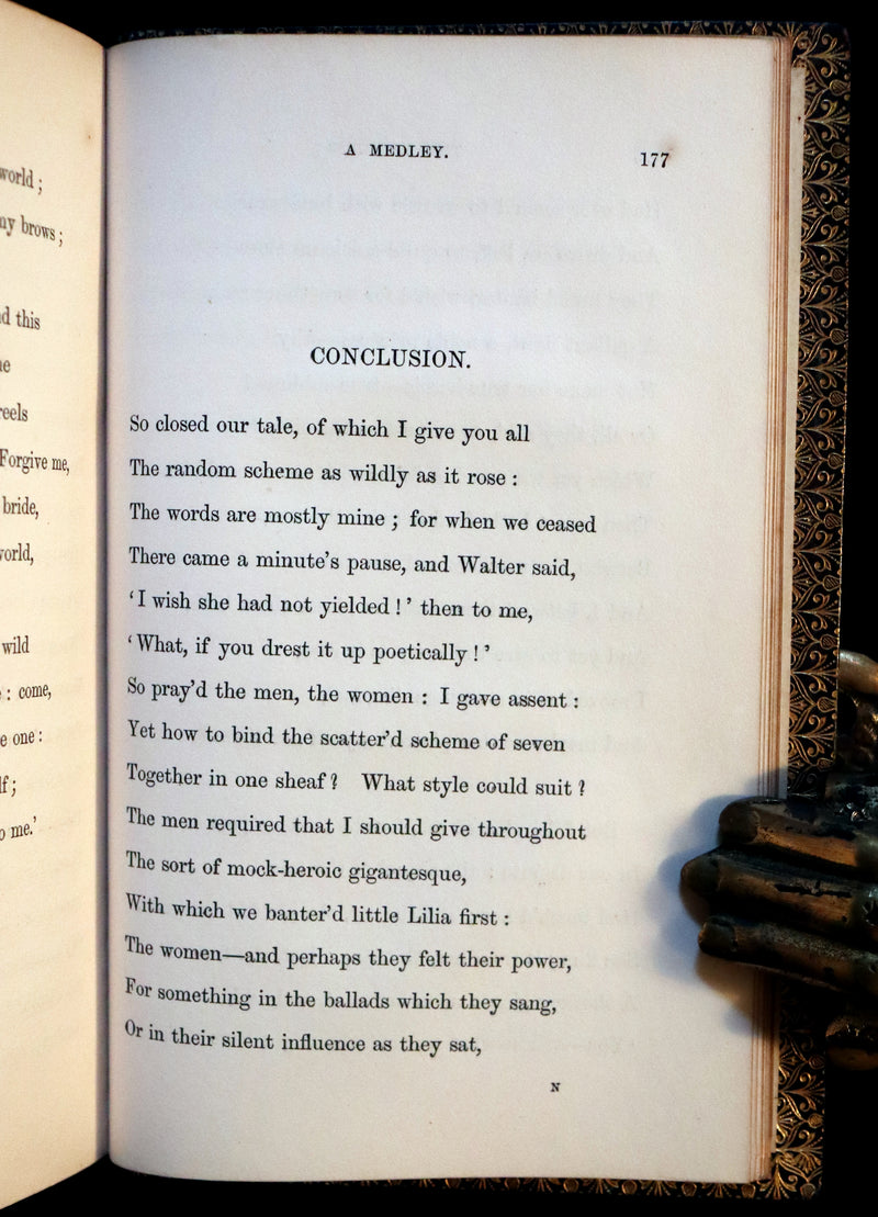 1858 Rare book bound by Riviere - The PRINCESS by Alfred Lord Tennyson.