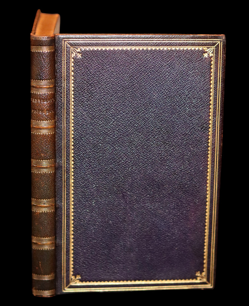 1858 Rare book bound by Riviere - The PRINCESS by Alfred Lord Tennyson.