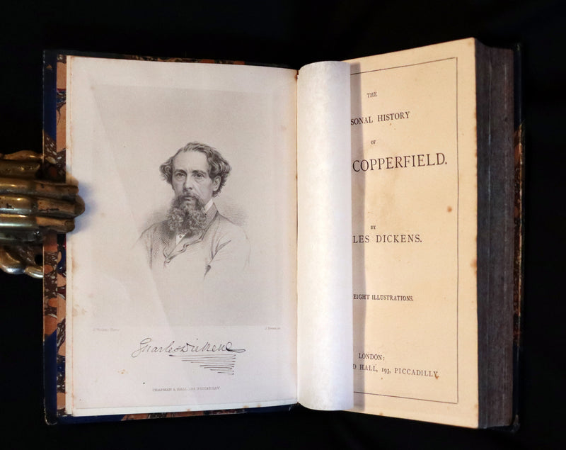 1869 Rare Victorian Book - DAVID COPPERFIELD by Charles Dickens Illustrated by Browne.