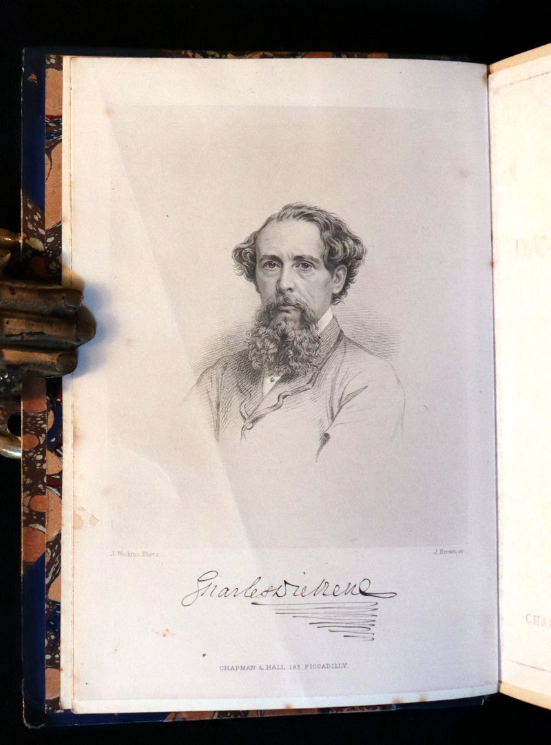1869 Rare Victorian Book - DAVID COPPERFIELD by Charles Dickens Illustrated by Browne.
